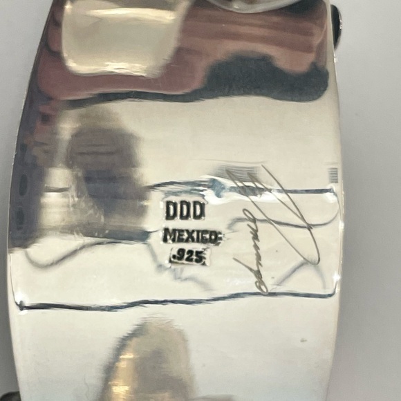 Domingo Sterling Silver Butterfly Turquoise Cuff Bracelet - Picture 8 of 13